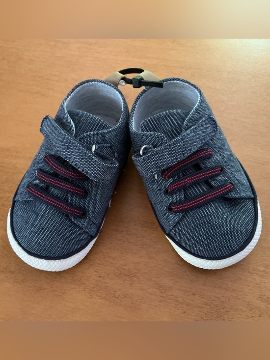 Joe Fresh Other - Joe Fresh Navy Canvas Sneakers with Red Accents